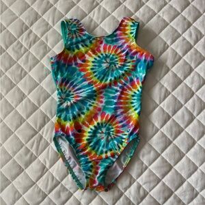 Girls Tie-Dye One-Piece Leotard- Bright Multi